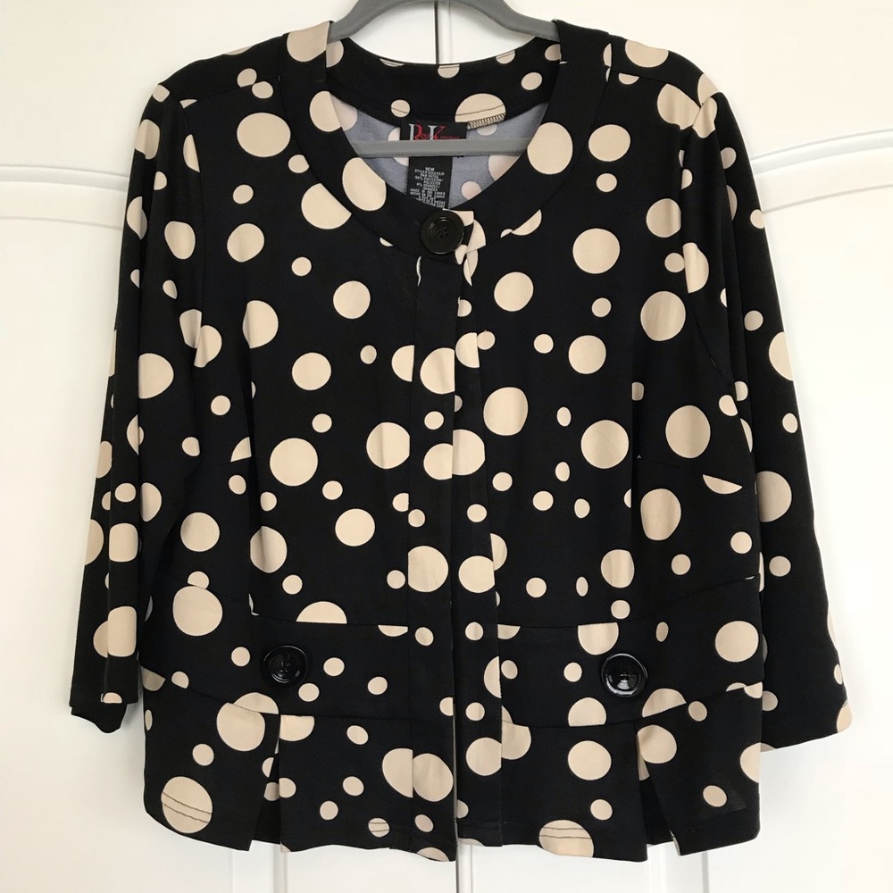 R&K originals woman size 16 polka dot jacket
